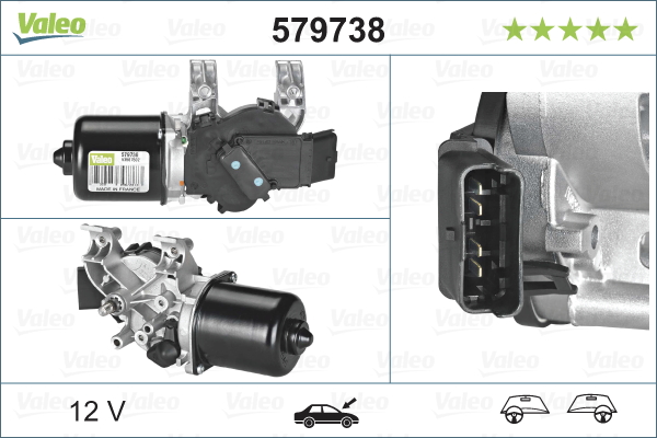Двигатель стеклоочистителя - 579738 VALEO